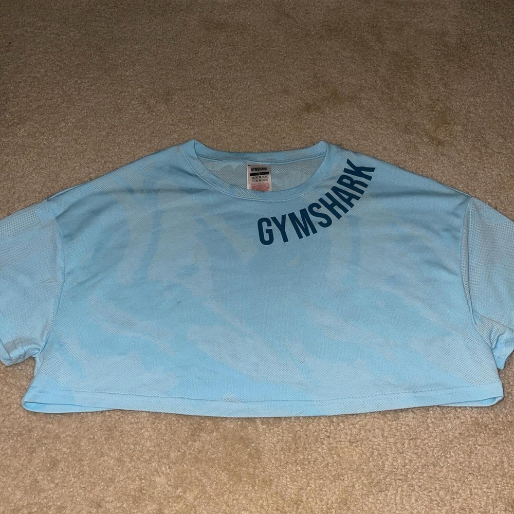 Gymshark Mint Green/Light Blue Crop Top